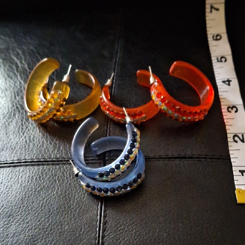 Colorful Hoop Earrings Set